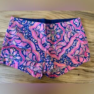 Lilly Pulitzer Vibrant Pink and Blue Patterned Women's Shorts